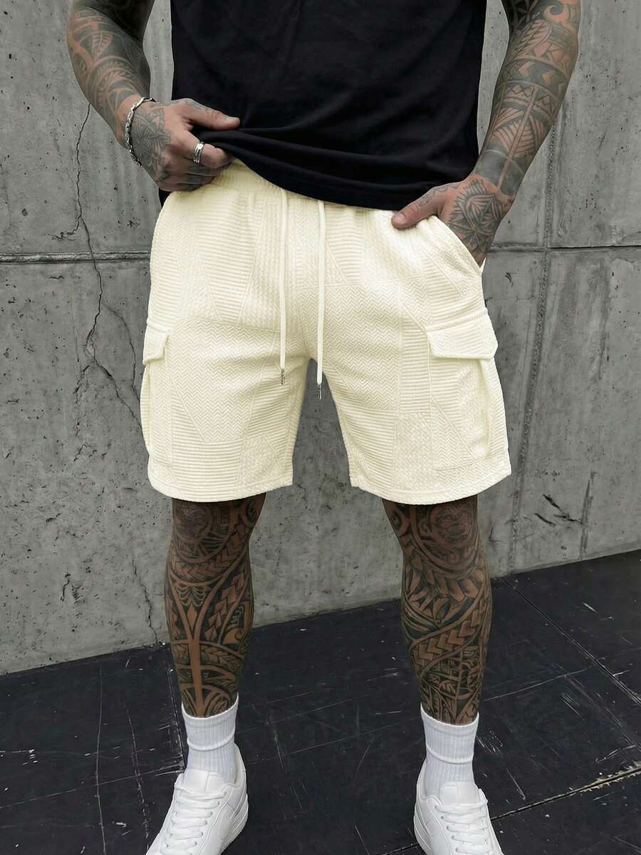 GENTILAND Men's Casual Drawstring Waist Cargo Shorts For Daily Commute, Sports, And Work Patterned Shorts Men Men's Jogger Shorts Cream Shorts Men Men's Cargo Shorts Men's Street Wear Shorts Men S Shorts Men S Shorts 7 Inch Inseam Jogging Shorts For Men Mens Clothes Short Set