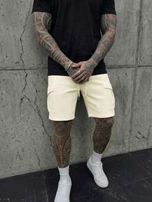 GENTILAND Men's Casual Drawstring Waist Cargo Shorts For Daily Commute, Sports, And Work Patterned Shorts Men Men's Jogger Shorts Cream Shorts Men Men's Cargo Shorts Men's Street Wear Shorts Men S Shorts Men S Shorts 7 Inch Inseam Jogging Shorts For Men Mens Clothes Short Set - Apricot - View 5