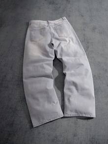Manfinity ZONE917 Men's Solid Color Pocket Casual Simple Long Pants, Daily Wear - Grey - View 4
