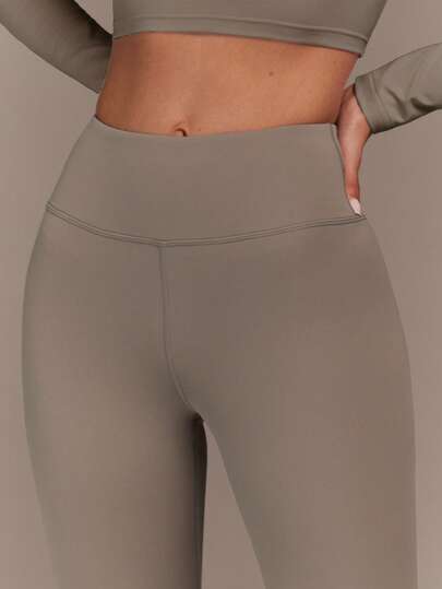 Fluxe 女士纯色弹力腰紧身瑜伽裤