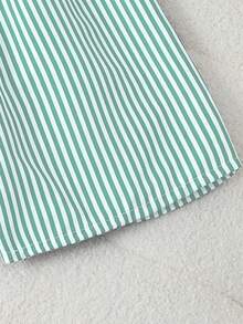 SHEIN Tween Boys' Striped Beach Shorts, Essential For Pool Party & Summer