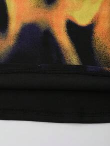 ROMWE MEN Street Life Áo thun nam tay ngắn in hình bóng người theo phong cách đường phố cổ điển, in ảnh nhiệt, thích hợp cho mùa hè. - màu đen - Xem 6