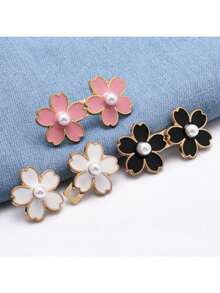 1/2 Pairs Sakura Waist Buttons, Adjustable And Removable Waist Shaping Buttons, Used To Adjust The Waistline Of Jeans Or As Clothing Accessories, No Need To Sewing Buttons. - Multicolor - View 4