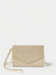 SHECARRY 女士时尚闪亮晚宴手拿包 - 金色 - 查看 4