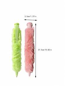 Joivida 1支1.0mm巨型立体毛绒软胶笔，办公减压书写解压创意毛绒中性笔 - 彩色 - 查看 14