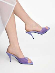 Mnmlis Women Heeled Sandals - Violet Purple - View 1