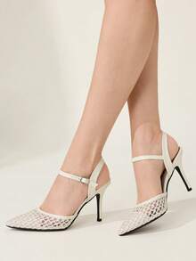 CUCCOO CHICEST Women Heeled Sandals Elegant Shoes Wedding Shoes - Beige - View 6