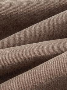 Manfinity ZONE917 Retro Y2K Street Loose Brown Washed Relaxed Fit Flared Leg Jeans For Men - Brown - View 6