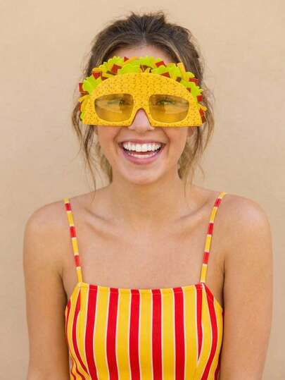 Joivida Sandwich Toy Glasses New Creative Party Photo Props Festival Dance Costume Glasses Funny Novelty Dress Up Accessories For Halloween Christmas Birthday Carnival Cosplay Selfie Photo Booth Props Party Supplies Eye Wear Adults Kids Festive Celebrations Cute Funky Party Favors Unique Photo Shooting Props Holiday Decorations