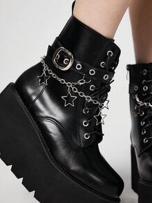 ROMWE Women Ankle Boots & Booties Valentine's Day - Black - View 2