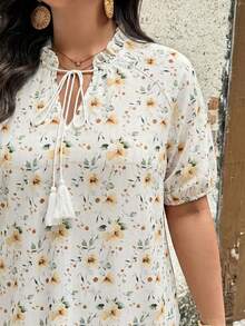 SHEIN LUNE Đầm maxi in hoa dành cho nữ, trang phục mùa hè giản dị, trang phục đi nghỉ mát cho nữ, trang phục mùa hè cho nữ, quần áo mùa hè thanh lịch. - Nhiều màu - Xem 4