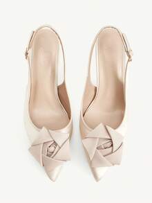 CUCCOO CHICEST Women's Pointed Toe Buckle Design Fashionable High Heels, Versatile For Daily Wear - Apricot - View 1