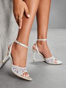 CUCCOO SZL Giày sandal đế mỏng màu trơn đơn giản dành cho nữ - trắng - Xem 3
