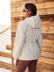 OutZeal 女士防水保暖绗缝抽绳腰带户外夹克 滑雪徒步露营冬季