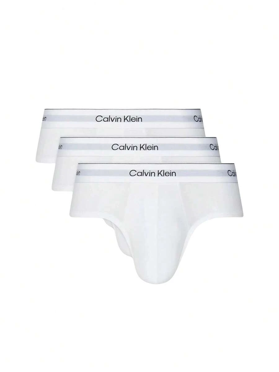 Calvin Klein 3 Pack Men's Briefs - White - View 1