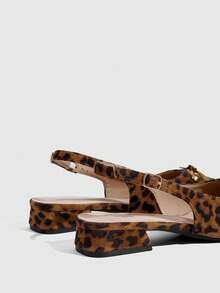 CUCCOO TILAWA Women's New Leopard Print Pointed Toe Stiletto Heel Mule Shoes - Multicolor - View 5