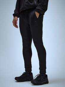 Musero Slim Fitted Trousers Sweatpants Elasticated Draw String Waistband Active Sporty Joggers Autumn Winter Essentials Gymwear Athletic Gym - Black - View 3