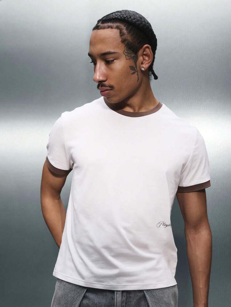 PLAYBOY X SUMWON Crew Neck Logo Print Ring Tee