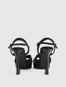 CUCCOO LuxiPop Women Heeled Sandals - Black - View 4