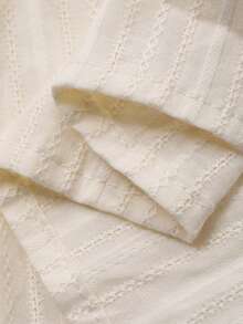 DAZY 女士休闲系带荷叶边领长袖衬衫 - 杏色 - 查看 9