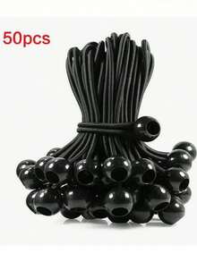 50pcs Outdoor Camping Tent Fixed Elastic Rope Plastic Ball High Elastic Rope Tied Elastic Ball, Trampoline Beach Net Elastic Rope Strap - Multicolor - View 14