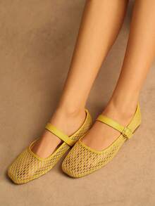 Rosivie شبشب نسائي - أصفر - مشاهدة 2