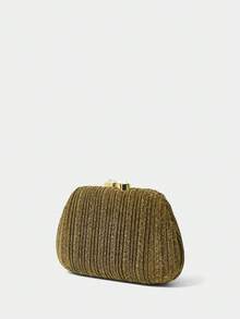 SHECARRY Women's Elegant Fashion Party Clutch Bag - Gold - View 4