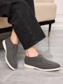 Sleekvia 女士百搭时尚平底鞋，适合日常穿着 - 黑色 - 查看 1