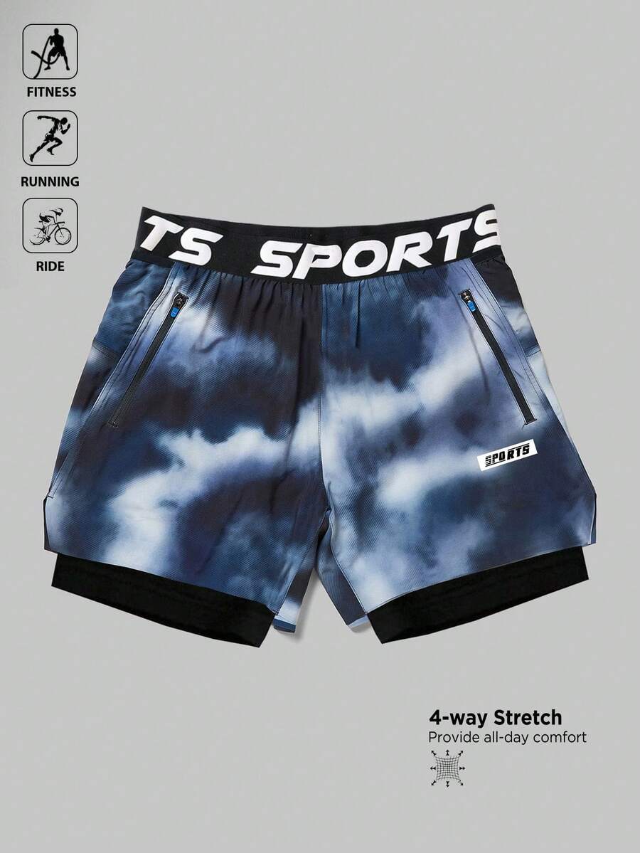 Sport MetroGents Men's Sports Shorts, Running, Workout, Outdoor Casual - Blue - View 1