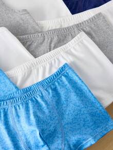 10pcs/Set Basic Cotton Undershirt, Vest, Briefs & Trunks Underwear Set For Young BoySimple Sporty & Collegiate Style - Multicolor - View 5