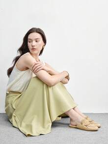 CUCCOO BIZCHIC 女士休闲套脚平底鞋，流苏设计，适合日常穿着 - 駝色 - 查看 6