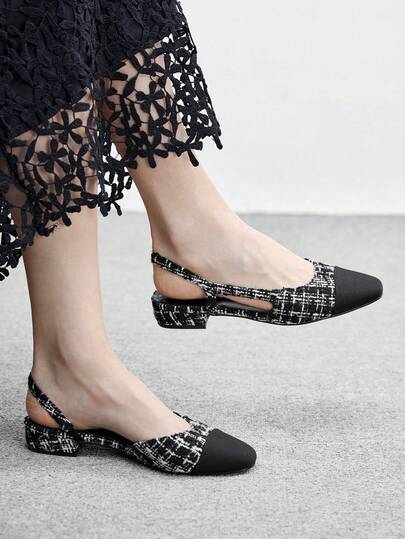 CUCCOO BIZCHIC Damskor för pendling och kontor, platta skor med färgblock, bantning, vår/höst