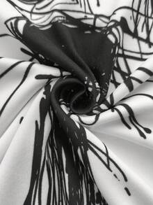 EMERY ROSE Camiseta de manga corta con efecto de mezclilla y estampado de moda casual para mujer - Multicolor - Ver 3