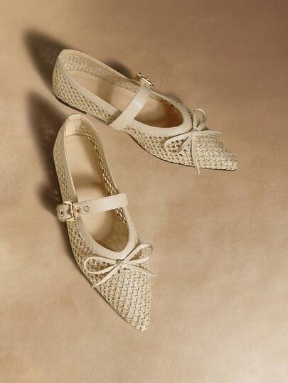 Rosivie Bailarinas de punta fina con decoración de mariposa, elegantes para el uso diario