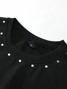 ROMWE MEN Goth 个性街头风男士圆领背心，袖口和领口饰有铜色滚边，宗教图案印花，完美契合街头服饰和音乐节场合。 - 黑色 - 查看 5