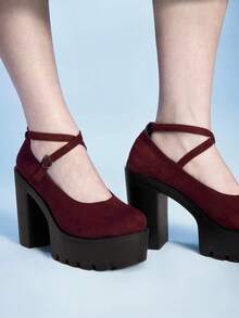 Sugerpunk Women Pumps Valentine's Day - Red suede - View 7