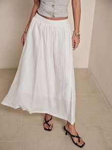 Modelyn Mid-Length Vintage French Style Niche Skirt - Beige - View 4