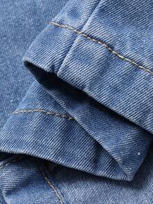 DAZY Women's Sleeveless Cinched Waist Loose Jumpsuit, Casual City Vacation Style, Washed - Medium Wash - View 7