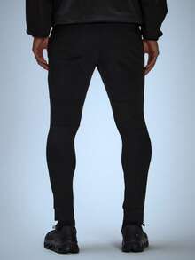 Musero Slim Fitted Trousers Sweatpants Elasticated Draw String Waistband Active Sporty Joggers Autumn Winter Essentials Gymwear Athletic Gym - Black - View 4