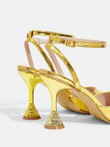 CUCCOO TILAWA 女士经典简约时尚高跟凉鞋 - 金色 - 查看 9