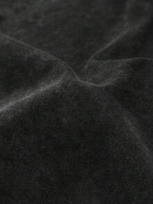 ROMWE MEN Grunge Punk 男士圆领铆钉十字图案休闲百搭日常雪洗背心 - 黑色 - 查看 4