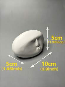 Cirelle 极简白色石膏人脸桌面摆件（多种尺寸） - 抽象雕塑摆件，适用于家居/办公室书架，馈赠亲友的贴心礼物，现代桌面装饰点缀 - 石膏擺件 - 查看 3