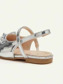 Cozy Pixies A Pair Of Fashionable Versatile Casual Silver Party Fun Princess Style Cute Bow Bag Head Muller Shoes Princess Baby Flats - Silver - View 6