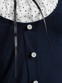 Elamini Black Vintage-Style Regular Shoulder Short Sleeve T-Shirt, Spring/Summer