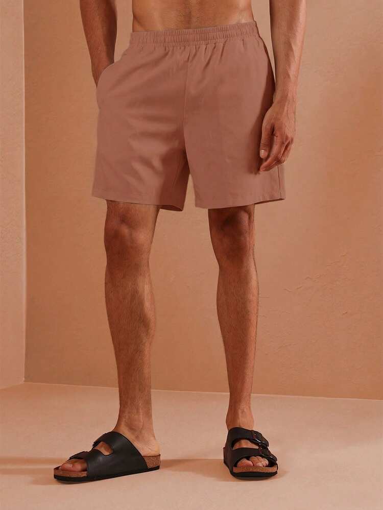 Pantaloncini da bagno da spiaggia con vestibilità regolare e vita elastica