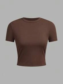 SHEIN EZwear 女士休闲简约T恤，多件装 - 彩色 - 查看 7