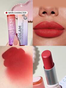 SHEGLAM Dynamatte Boom Long Lasting Matte Lipstick-It Takes Guts 20 Colors Creamy Matte Waterproof Lipstick Amazing Non-Stick Cup Transfer-Proof Lipstick Red Lipstick Lip Combo Brand Beauty Makeup Face Paint Cosmetic For Women Girls Perfect For Winter Spring Ideal For Y2K Fancy Fashion Suitable For Birthday Gift Party Ready Best Color - It Takes Guts - View 10