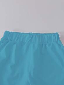 两件套男婴恐龙印花圆领短袖T恤和短裤休闲套装,适合日常玩耍,春夏可爱之选 - 彩色 - 查看 8