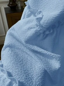 SHEIN EZwear 蓝色编织吊带连衣裙 女式浅蓝色连衣裙 女式荷叶边连衣裙 蓝色吊带裙 蓝色太阳裙 浅蓝色夏季连衣裙 蓝色度假连衣裙 蓝色荷叶边连衣裙 荷叶边连衣裙 女式连衣裙 女式夏季连衣裙 夏季休闲太阳裙 女式太阳裙 女式吊带裙 - 藍色 - 查看 7