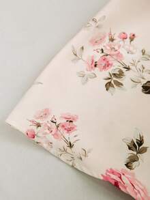 Franclia 大码女装春秋新款A字百褶裙搭配时尚系带西装外套，优雅两件套，浅色印花 - 彩色 - 查看 8